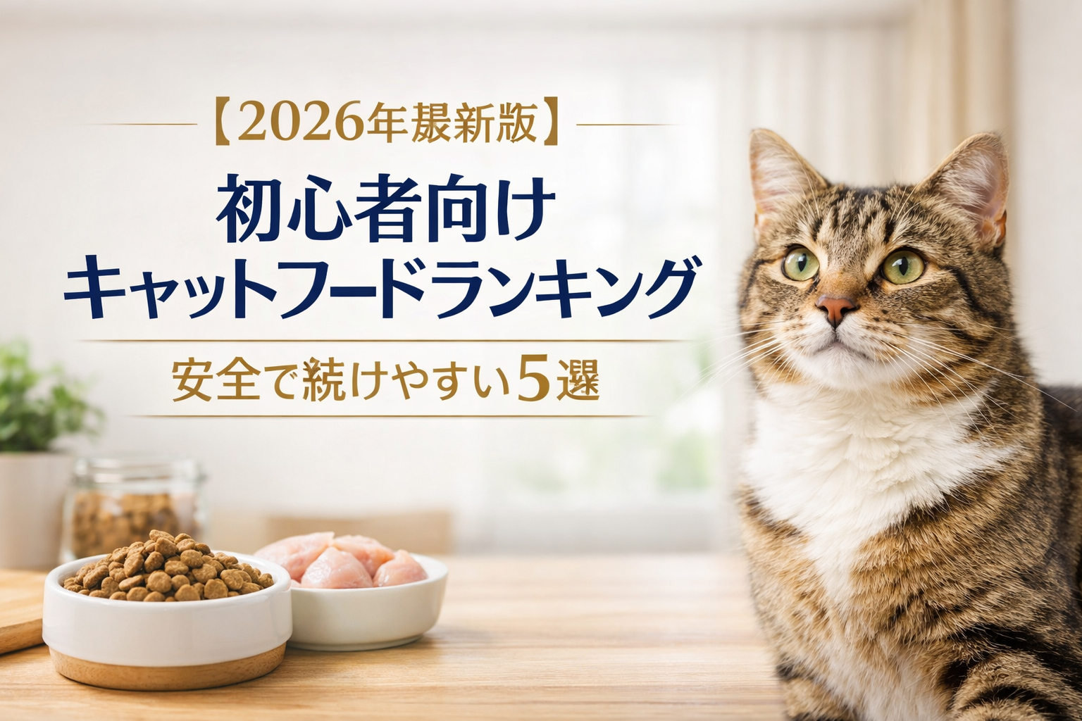 【2026年最新版】初心者向けキャットフードランキング｜安全で続けやすい5選