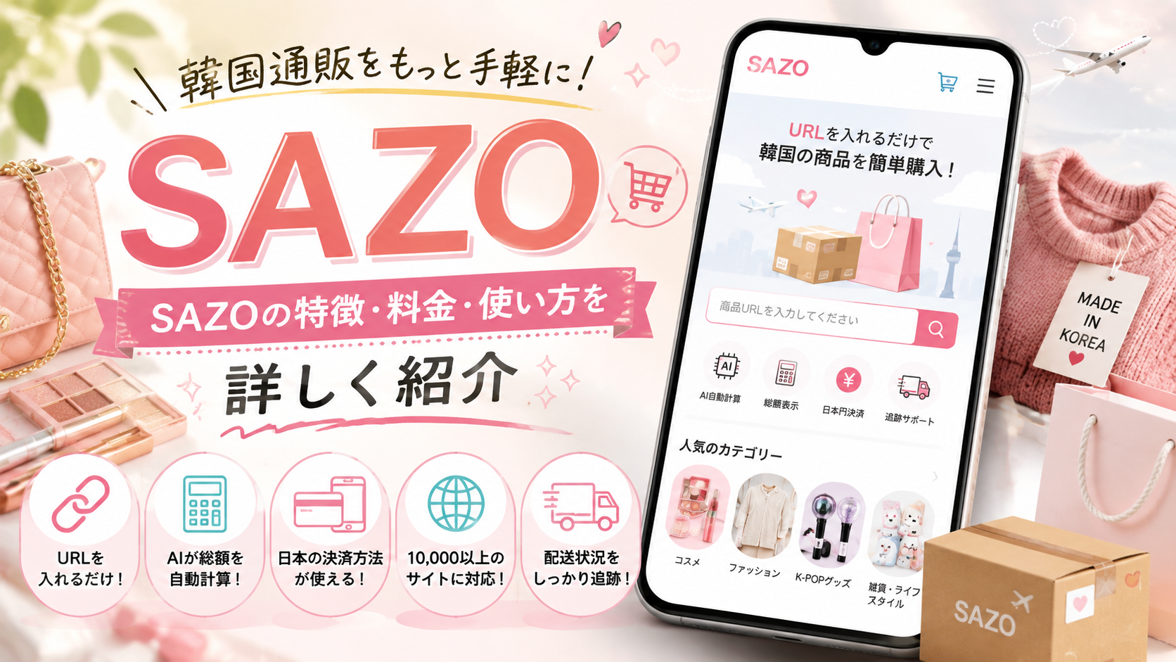 韓国通販をもっと手軽に!SAZOの特徴・料金・使い方を詳しく紹介