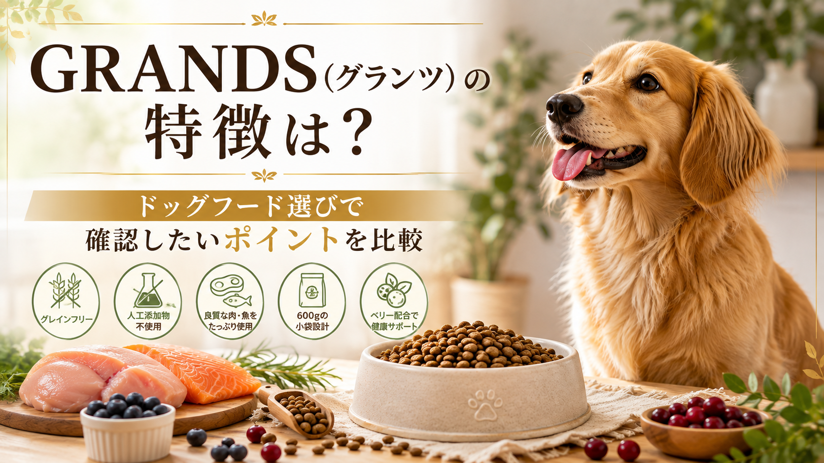 GRANDS(グランツ)の特徴は?ドッグフード選びで確認したいポイントを比較