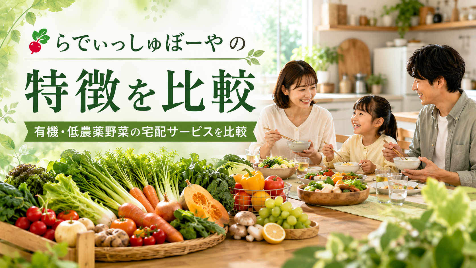 らでぃっしゅぼーやの特徴を比較|有機・低農薬野菜の宅配サービスを解説